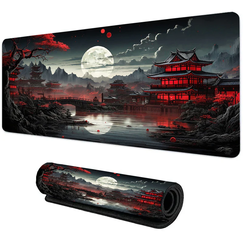 Japanese sky river moon large gaming mousepad and desk pads - Image 4